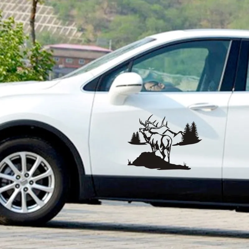 Самец оленя Монтейн наклейка полый стикер Охотник окна автомобиля виниловая