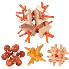 

Wooden Puzzle Cube Kongming Luban Lock Brain Teaser IQ Challenging Toy Gift Puzzle Toys Children Adult Chinese Traditional New