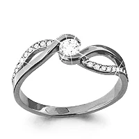 

AQUAMARINE classic ring with cubic, silver 925