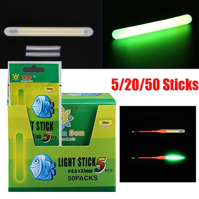 5/20/50pcs Fishing Float Light Stick Fireflies Fluorescent