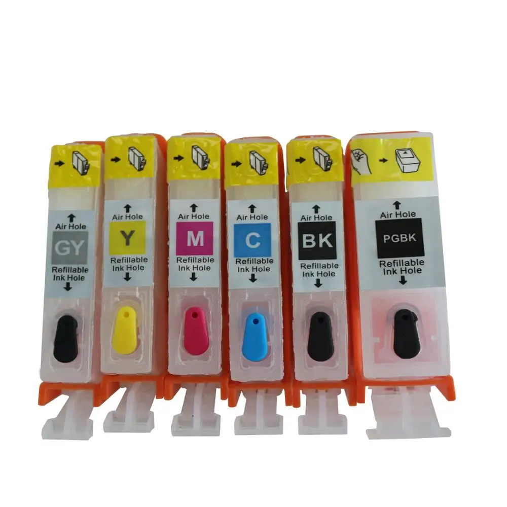 

CEYE Refillable Ink Cartridges Kit For CANON MP980 MP990 PI-520 CLI-521GY 6PCS