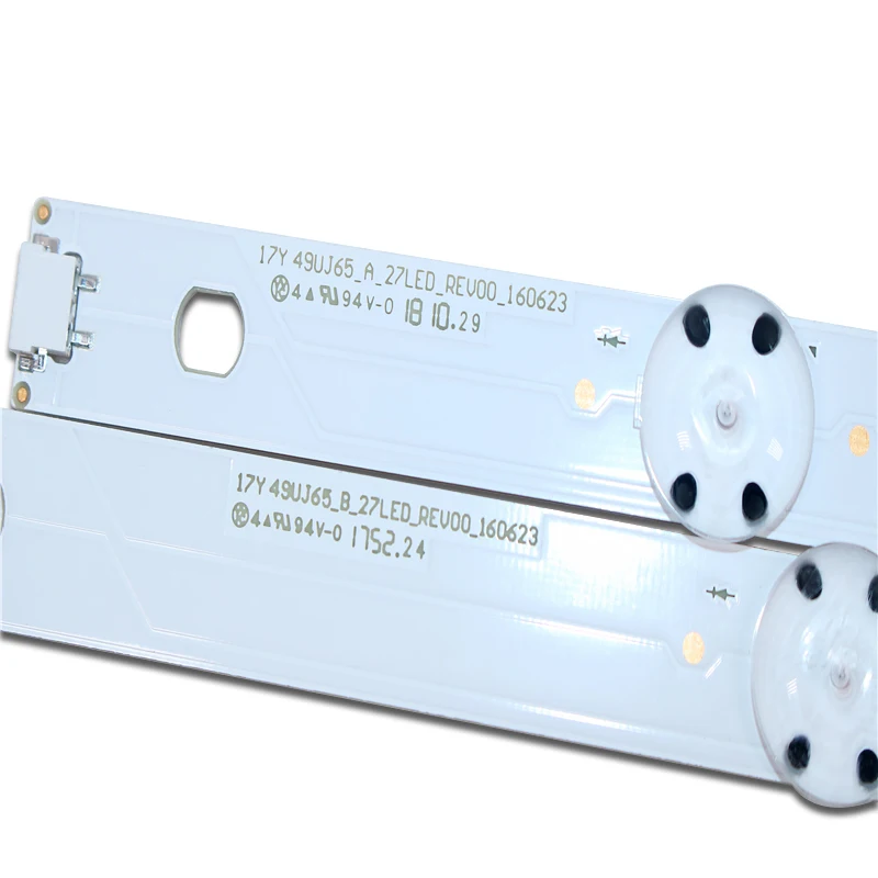 Tira de Retroiluminação Led para lg Pcs 49uj630 49lj614v 49uj634v 49uj701v 49uj670 49uj651v 49uj670 17y 49lj61 49uj65 _ a B_27led - Imagem 2