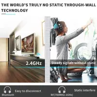 Bezprzewodowy telewizor słuchawki, Artiste ADH300 2.4GHz cyfrowe słuchawki Stereo do telewizora 100ft odległość nadajnik stacja do ładowania 2