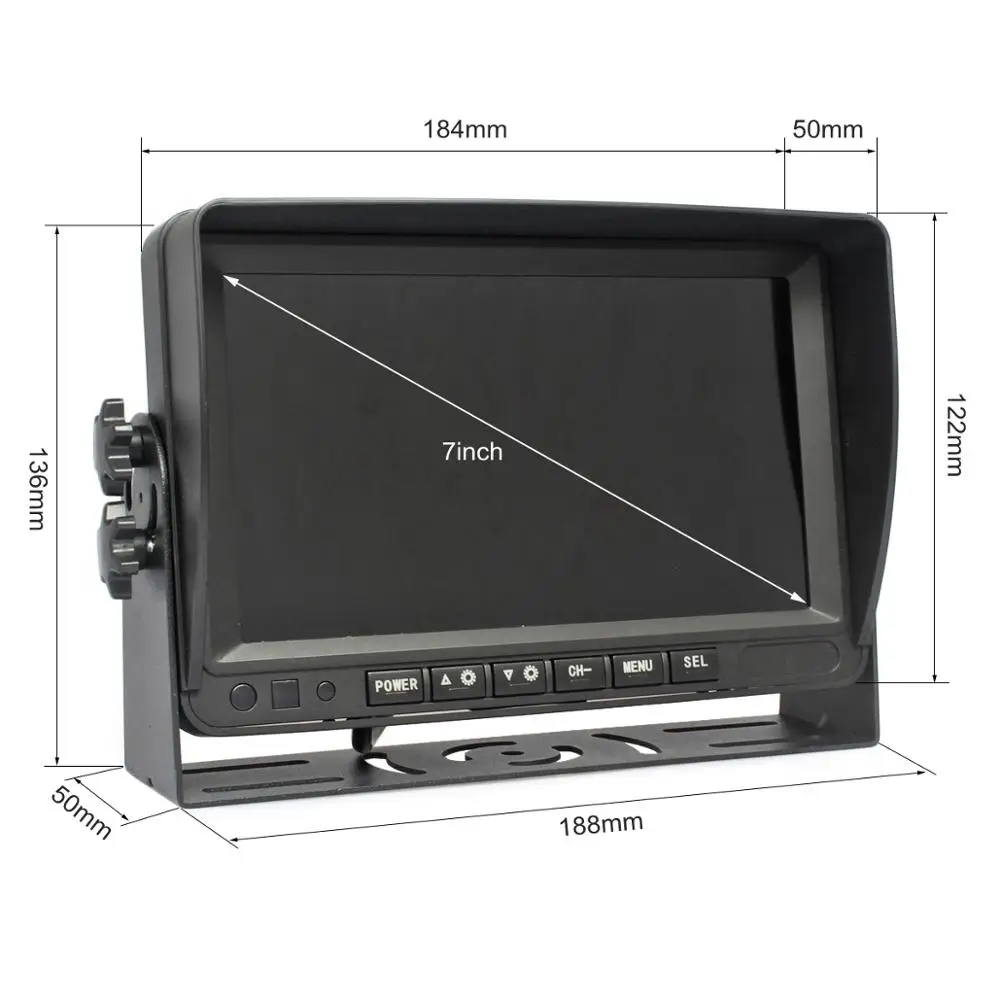 Автомобильный монитор заднего вида AHD IPS 7 дюймов поддержка 1080P|tft lcd car monitor|car monitorlcd