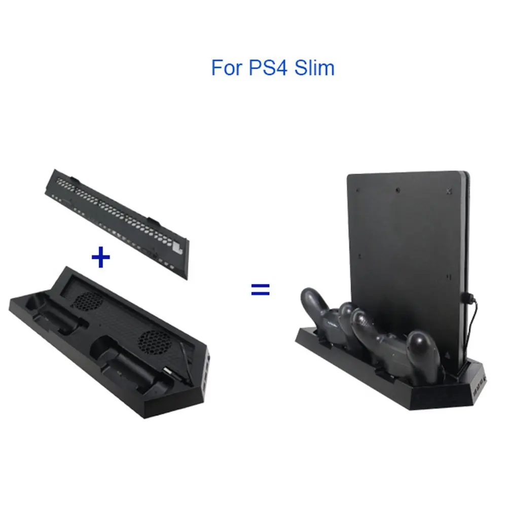  For PS4 Cooling Fan Heat Sink Base Vertical Charger Stand Dual Dock Charging Controller for Playsta
