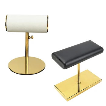 

Jewelry Show Stand Bracelet Display T Bar Mall Shop Watch Display tray Metal PU Jewelry Organizer
