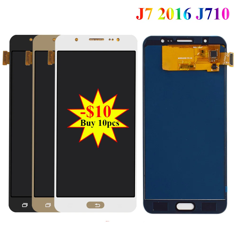 

For Samsung Galaxy J7 2016 J710FN J710F J710M J710 LCD Display Touch Screen Digitizer Brightness Adjustable Assembly Replacement