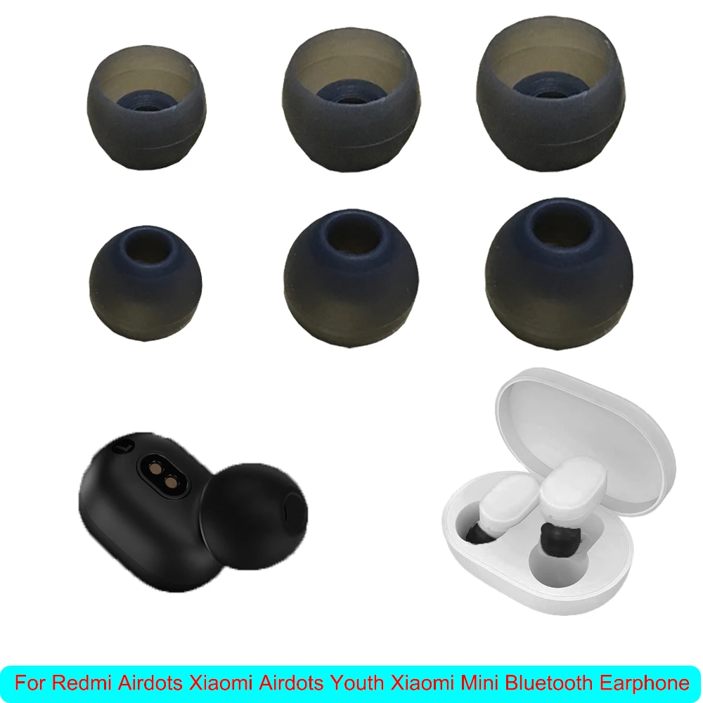 Силиконовые насадки для наушников Xiaomi Redmi Airdots беспроводные Bluetooth наушники S/M/L