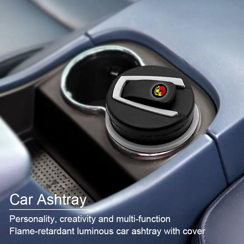 1x with Led Light Portable Car Goods Ashtray for Audis Sline TT J8 B8 A1 A3 A4 B5 B6 B7 A5 A6 Q5 C5 C6 C7 A7 D3 D4 Q3 8U Q7 4L