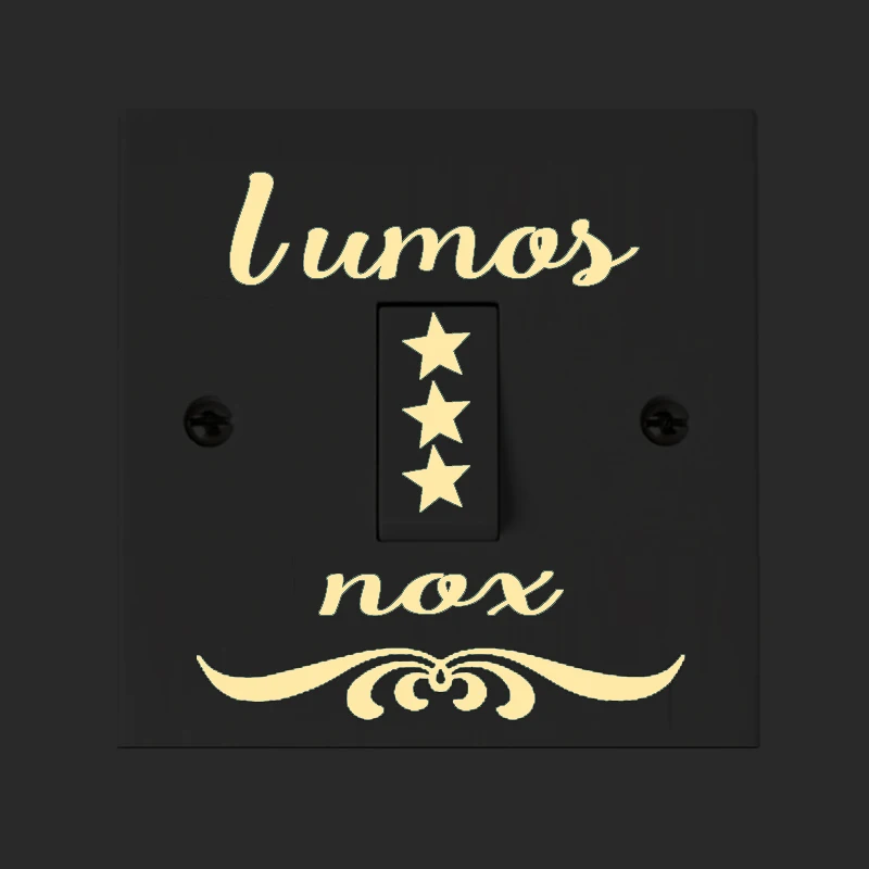 orange light 03 Мультфильм DIY Lumos nox люминесцентный Переключатель стикер светится в темноте звезда Наклейка на стену s для детской комнаты украшение домашний декор - Цвет: orange light 03