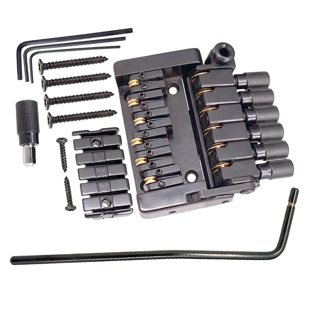 

Set Of 6 String Roller Saddle Tremolo Bridge Tailpiece For Headless Electric Guitar Parts