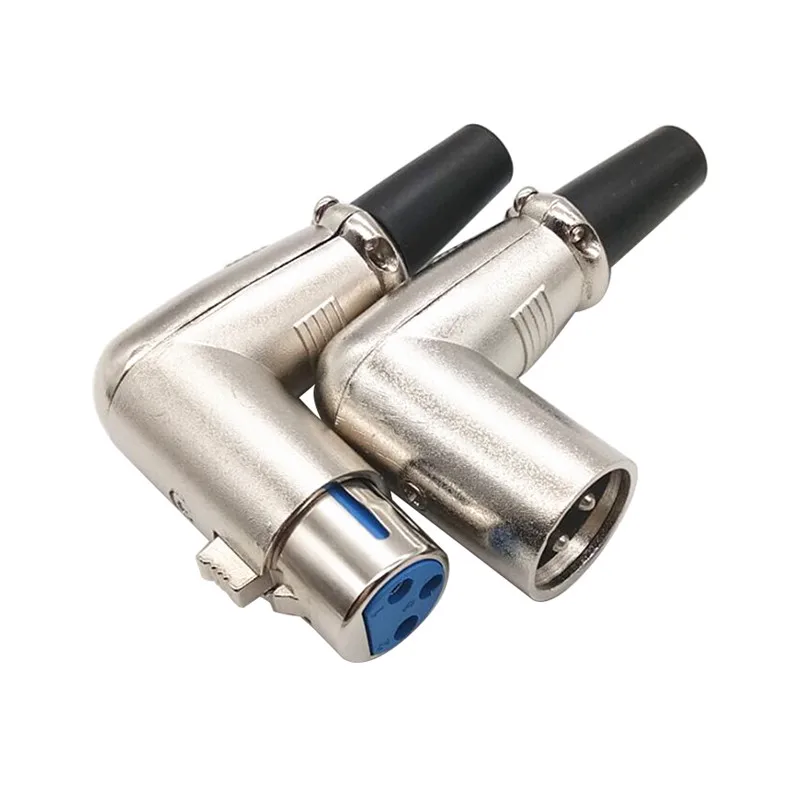 

1pc XLR Connector Plug Male&Female 3 Pin Blanced Microphone Audio Cable Adapter Terminal Copper Nickel Plated