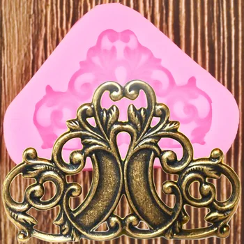 

3D Craft Baroque Scroll Relief Border Silicone Mold Cupcake Topper Fondant Cake Decorating Tools Candy Chocolate Gumpaste Moulds