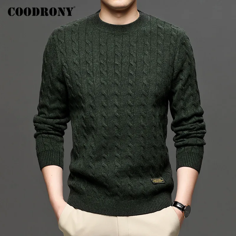 Fashion Knitwear Streetwear COODRONY Brand Sweater Men Streetwear