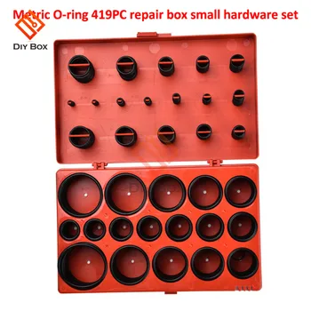 

419Pcs O Ring Rubber Seal Gasket Universal Rubber Metric O-ring Assortment Set Kit Diy for Replacement Part Set with Case