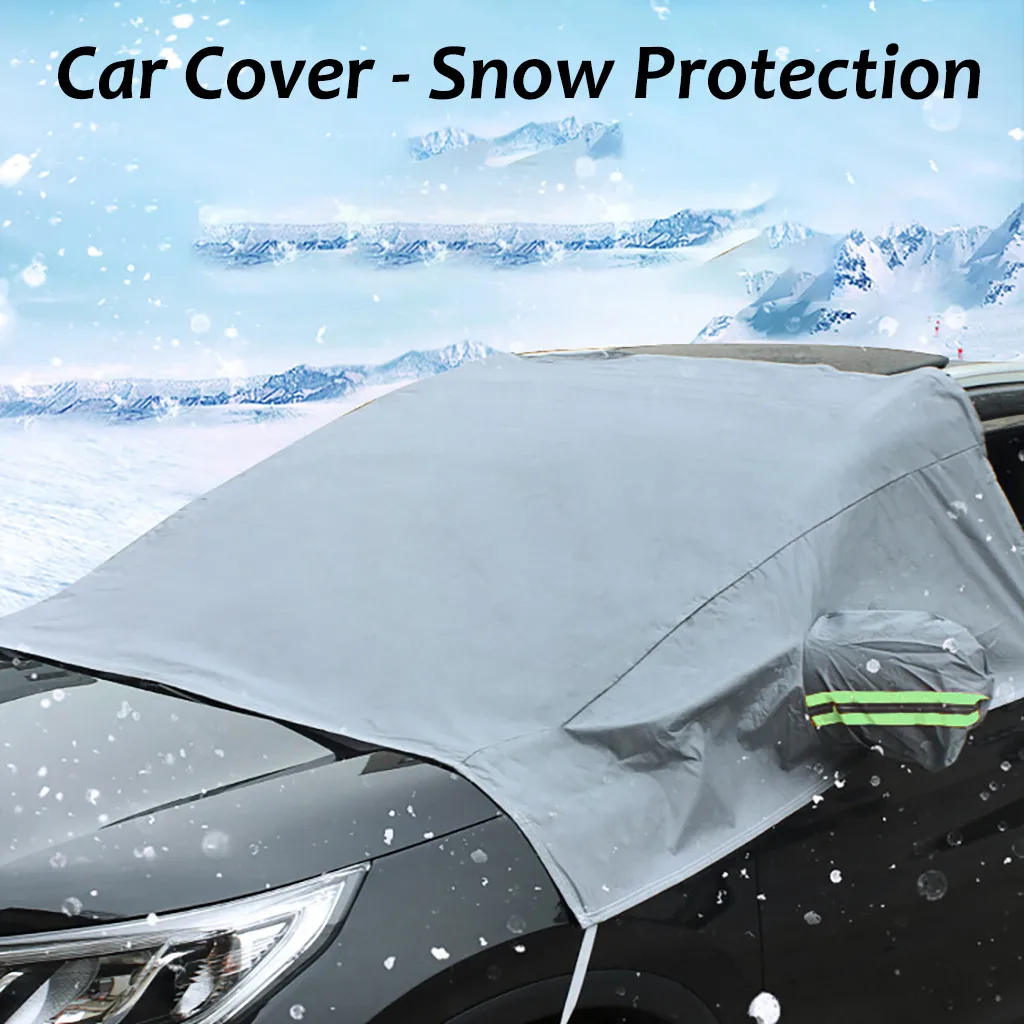 

CARPRIE Winter Car Windshield Snow Cover Sunshade Snow Ice Protector Cover Car Front Bumper Half Car Wash Cover Snow And Frost