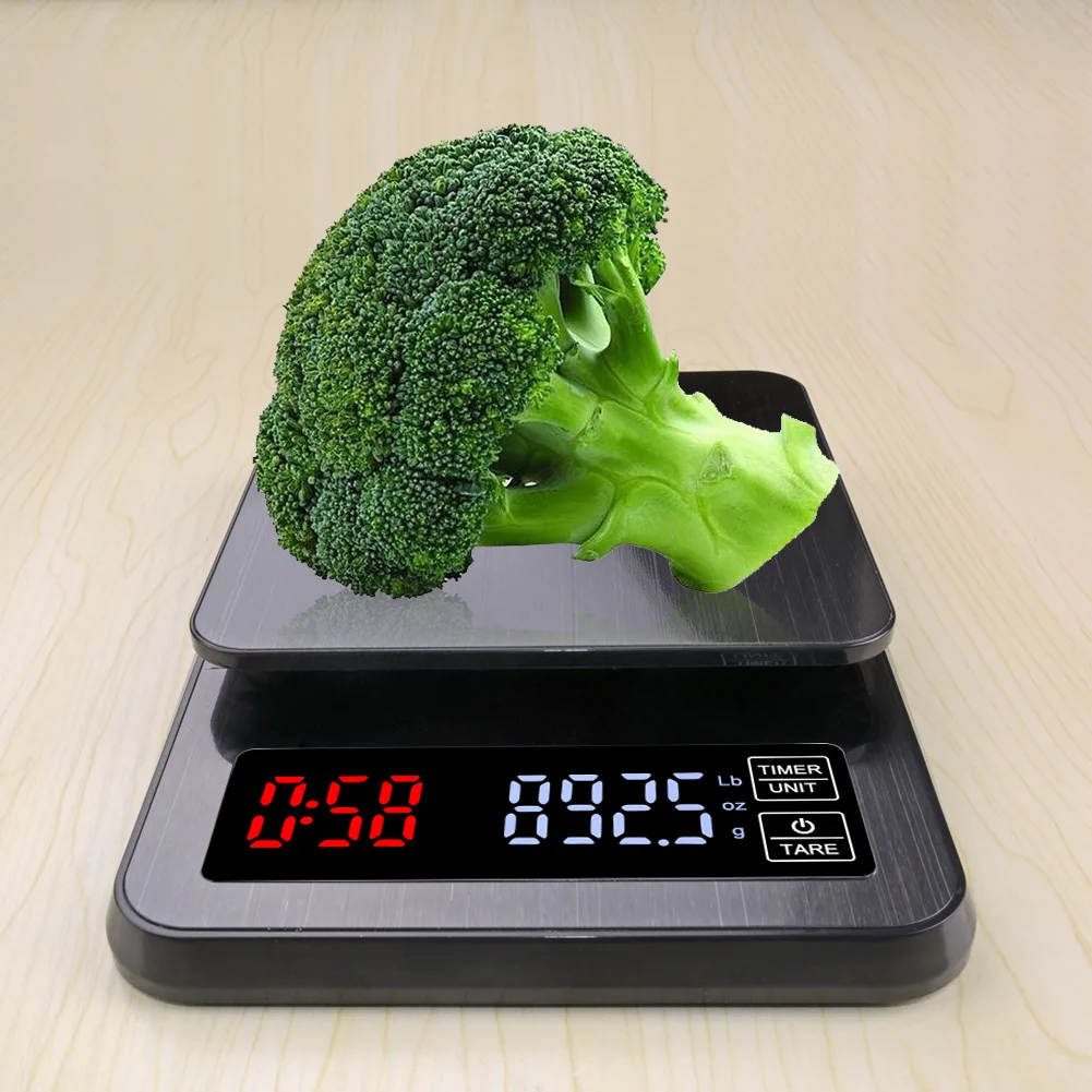 1 шт. грамм Смарт кухонные электронные весы с таймером обратного отчета цифровые весы для взвешивания пищевых продуктов кофе весы кухонные аксессуары
