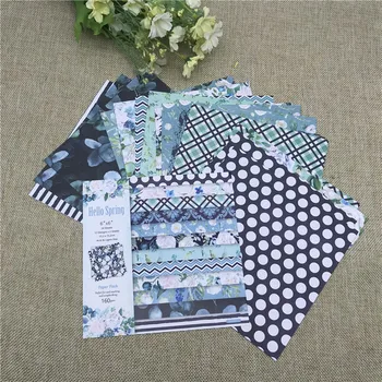 

24 sheet 6"X6"Hello spring patterned paper Scrapbooking paper pack handmade craft paper craft Background pad