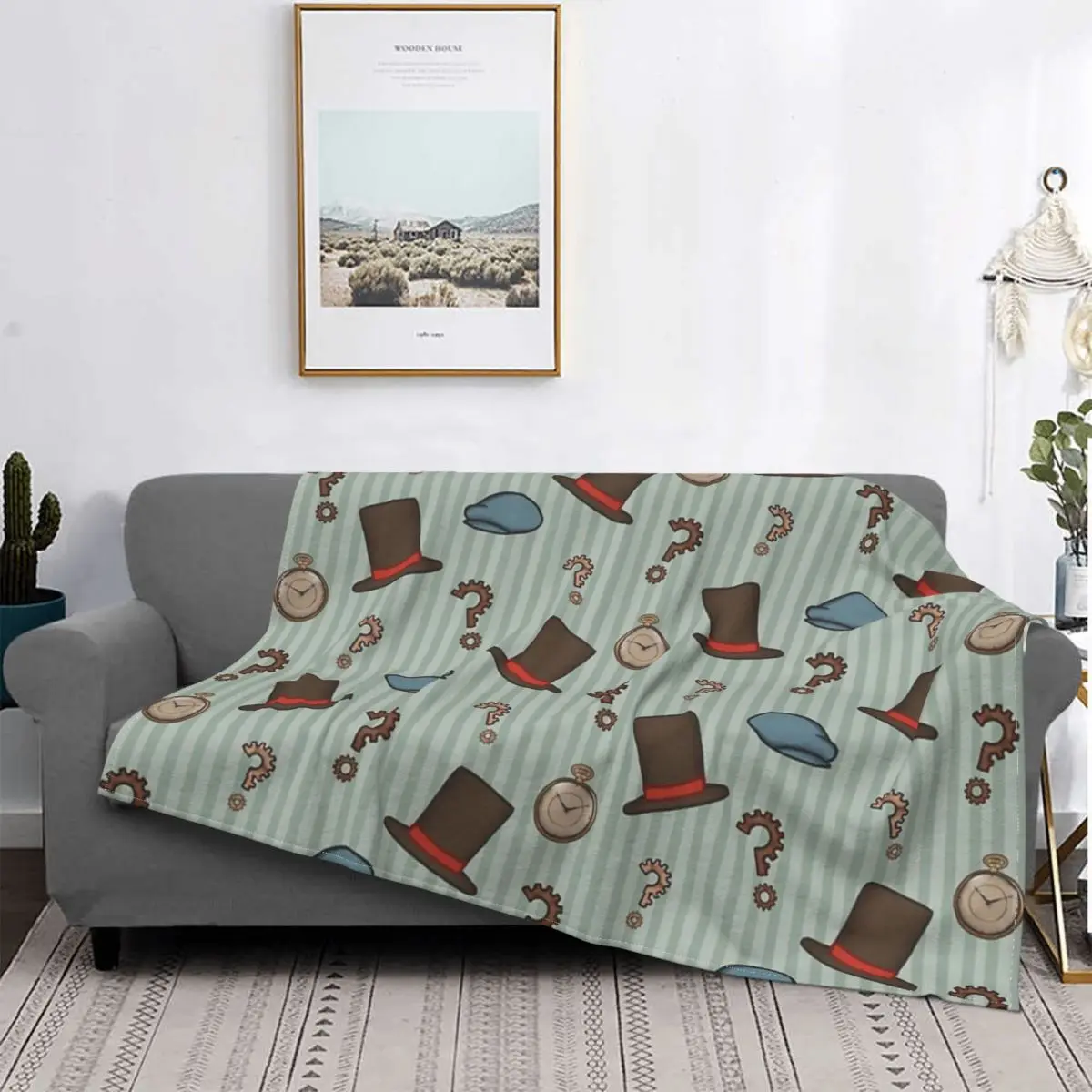 Insegnante Layton Modello Ripetuto Coperta Copriletto Plaid Divano Letto Coperte Plaid Coperta Copriletto 220X240