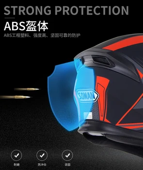 

Sense of light Double Lens Speedplus casco capacete moto Dot Approved Soman SM960 Full Face Motorcycle Helmet