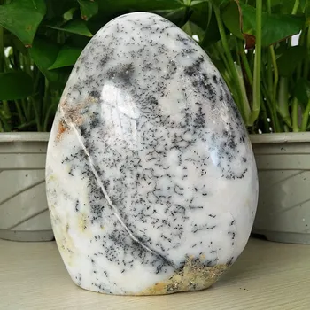 

Natural stone gray opal crystals feng shui decoration beautiful home decoration desk display
