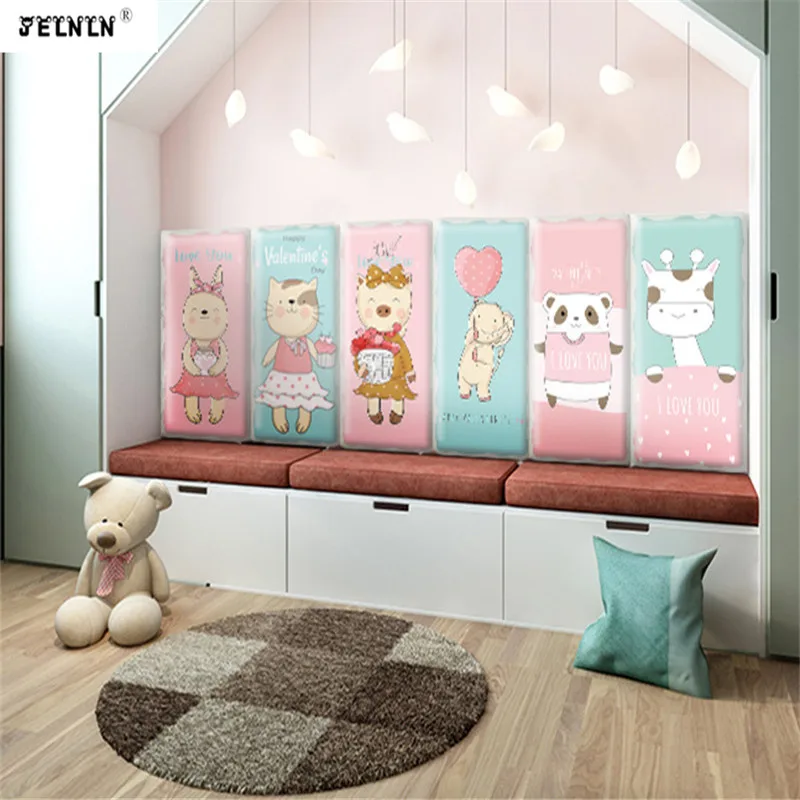 

cartoon animal pattern anti-collision wall stickers soft package surrounding kids room bedroom bed soft bag tatami wall stickers