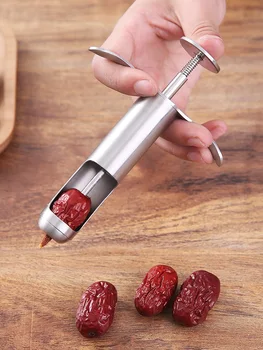 

Red Date Take Nuclear Maker 304 Stainless Steel Push Open Red Date Shell Tool Household Red Date Coring Coring Useful Product