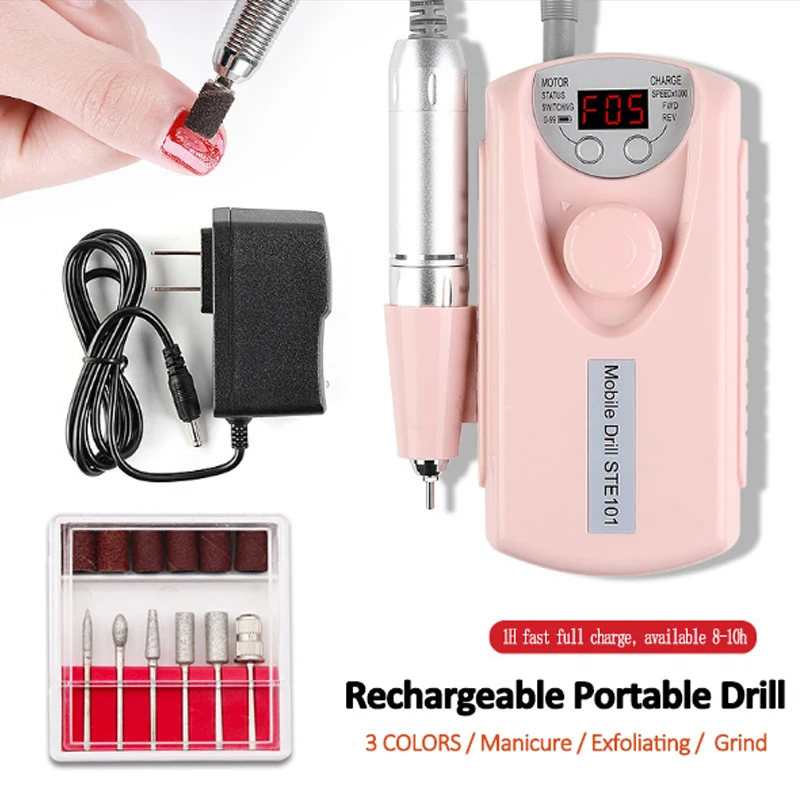 

Portable 20000RPM Nail Drill Machine For Manicure Rechargeable Gel Polisher Nail File Apparatus For Manicure Electric Nail Drill