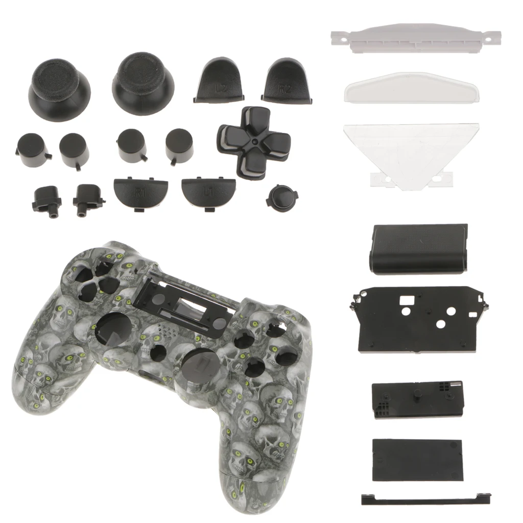 Custom Shell Hydro Dipped Mod Buttons Mod Kit for PS4 Wireless Controller