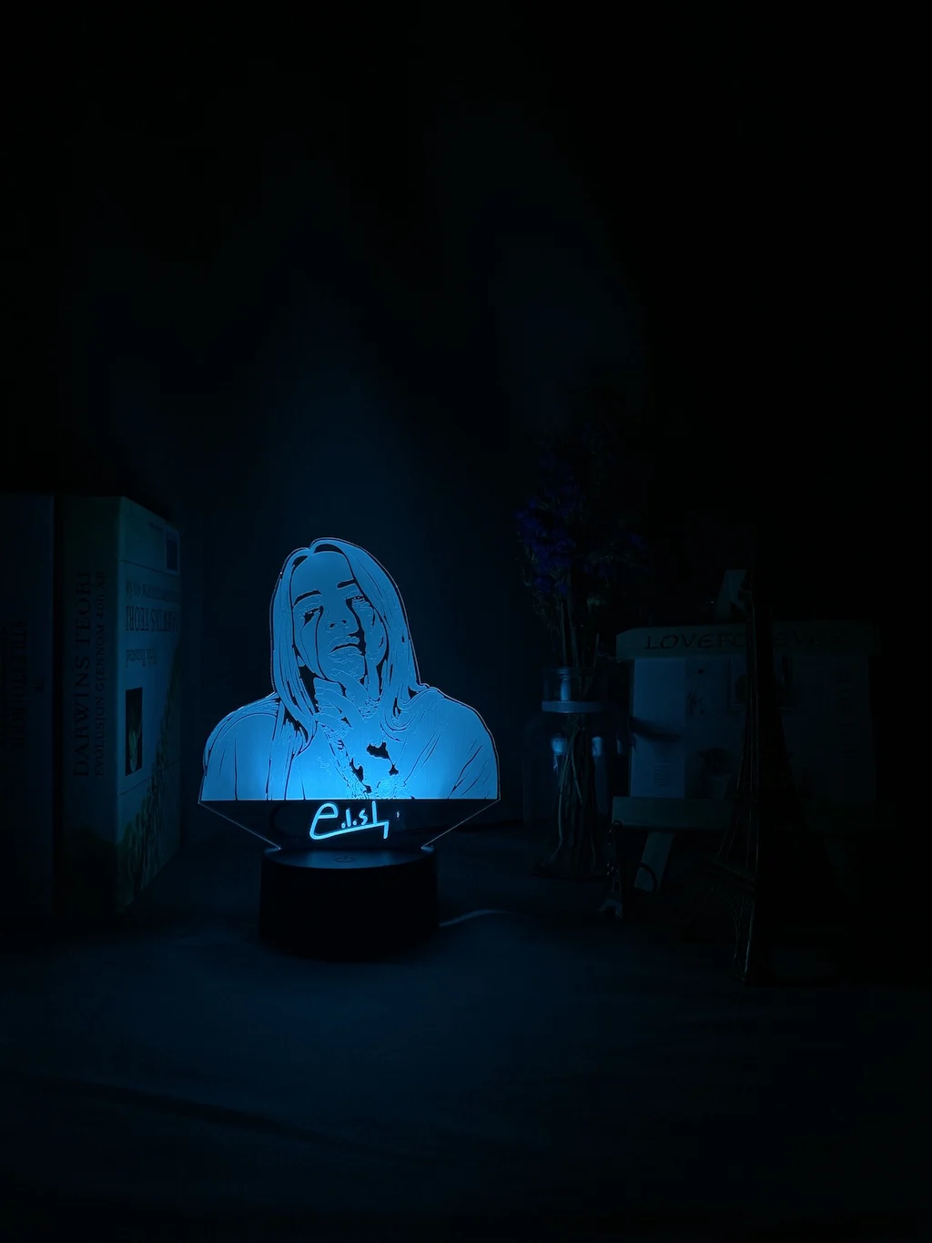 Американский певец-сочинитель Billie Eilish фигура светодиодный ночной Светильник для фанатов подарок для офиса домашний декоративный Ночной светильник прикроватная лампа для спальни
