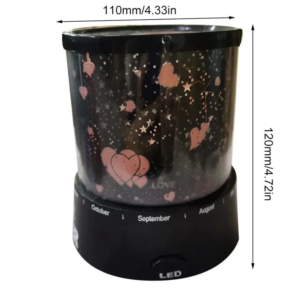 Colorful Led Projection Lamp Tanabata Gift Charming Valentine'S Day Romantic Birthday Gift Star Lights Gift Valentine'S Day
