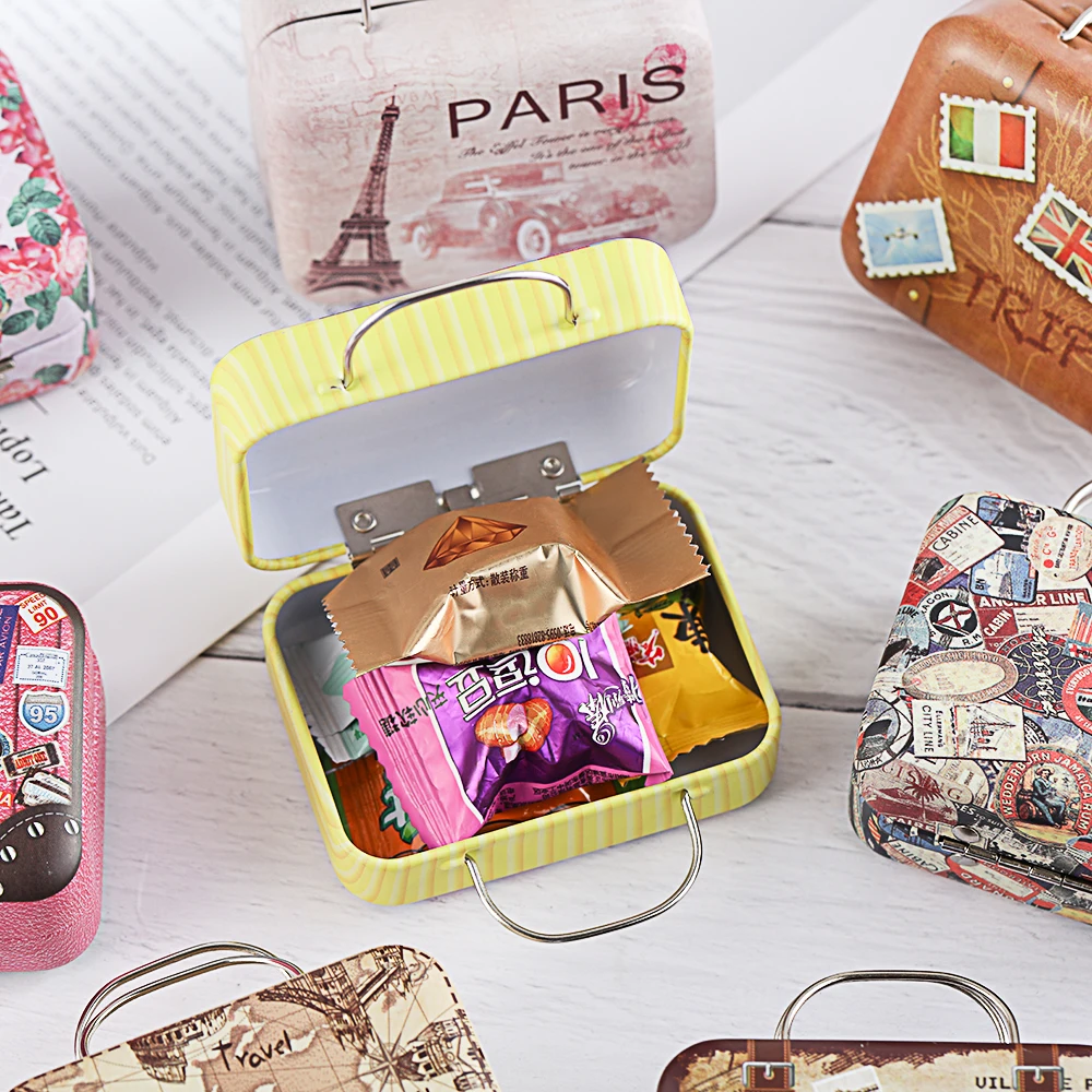 Metal Mini Suitcase Doll Handbag for Dolls Decor