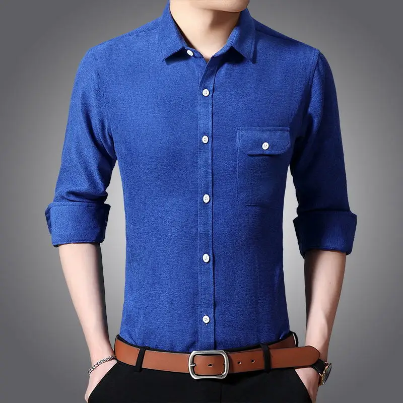 Новая коллекция модных осенних свитеров Для мужчин одежда Slim Fit Для мужчин рубашка с длинными рукавами Для мужчин клетчатая хлопковая Повседневное Для мужчин рубашка социальных размера плюс M-5XL
