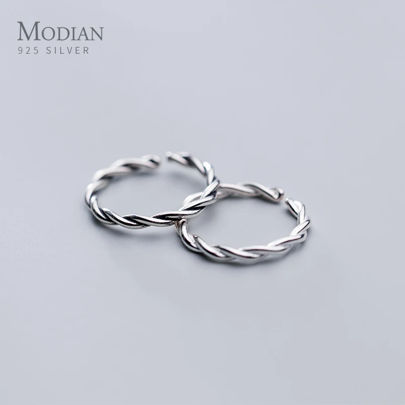 Modian НОВЫЕ геометрические поперечная линия стекируемые тонкий кольцевой