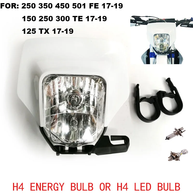 Te 300 2018 Te250 Fe Tx Fe350 250 350 450 501 2017 2019 H4 Мотоцикл головной светильник Enduro для husqvarna