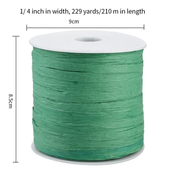 

DIY 200Meter Raffia Paper Ribbon Craft Natural Wrapping Paper Twine Rope Gift Packing ribbon for Easter Party wedding Decoration