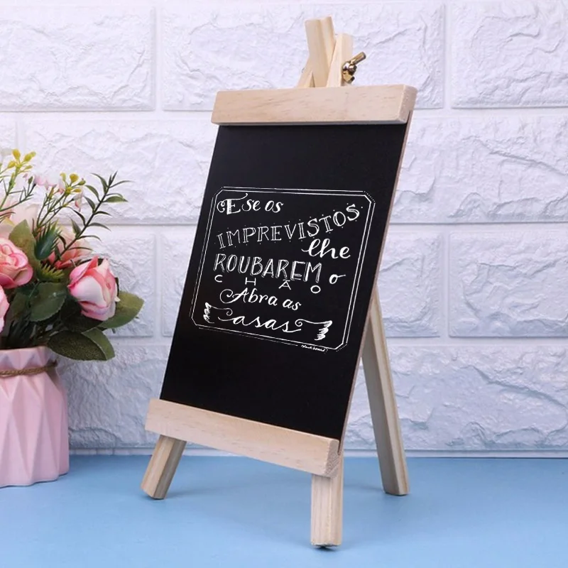 

Creative Small Blackboard Decor Bar Desktop Magnetic Wood Table Teaching Sketchpad Blackboard