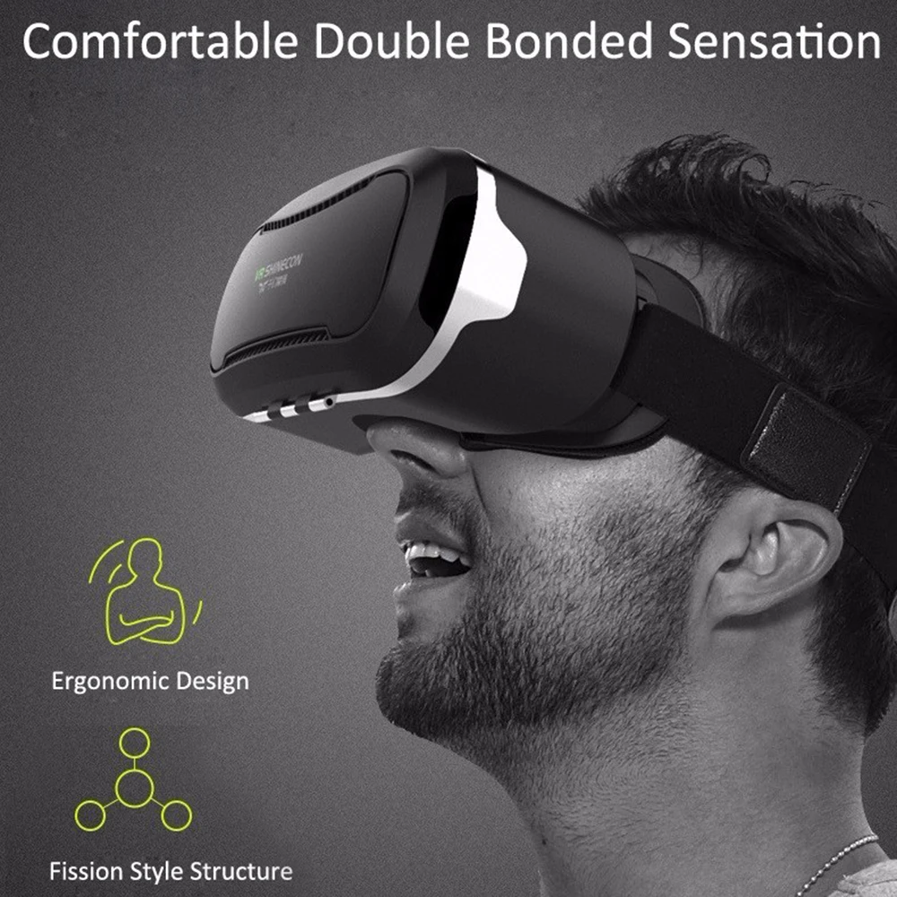 Для 1 шт. VR shinecon II 3D очки виртуальной реальности для фильмов высокой четкости игр дополненной реальности