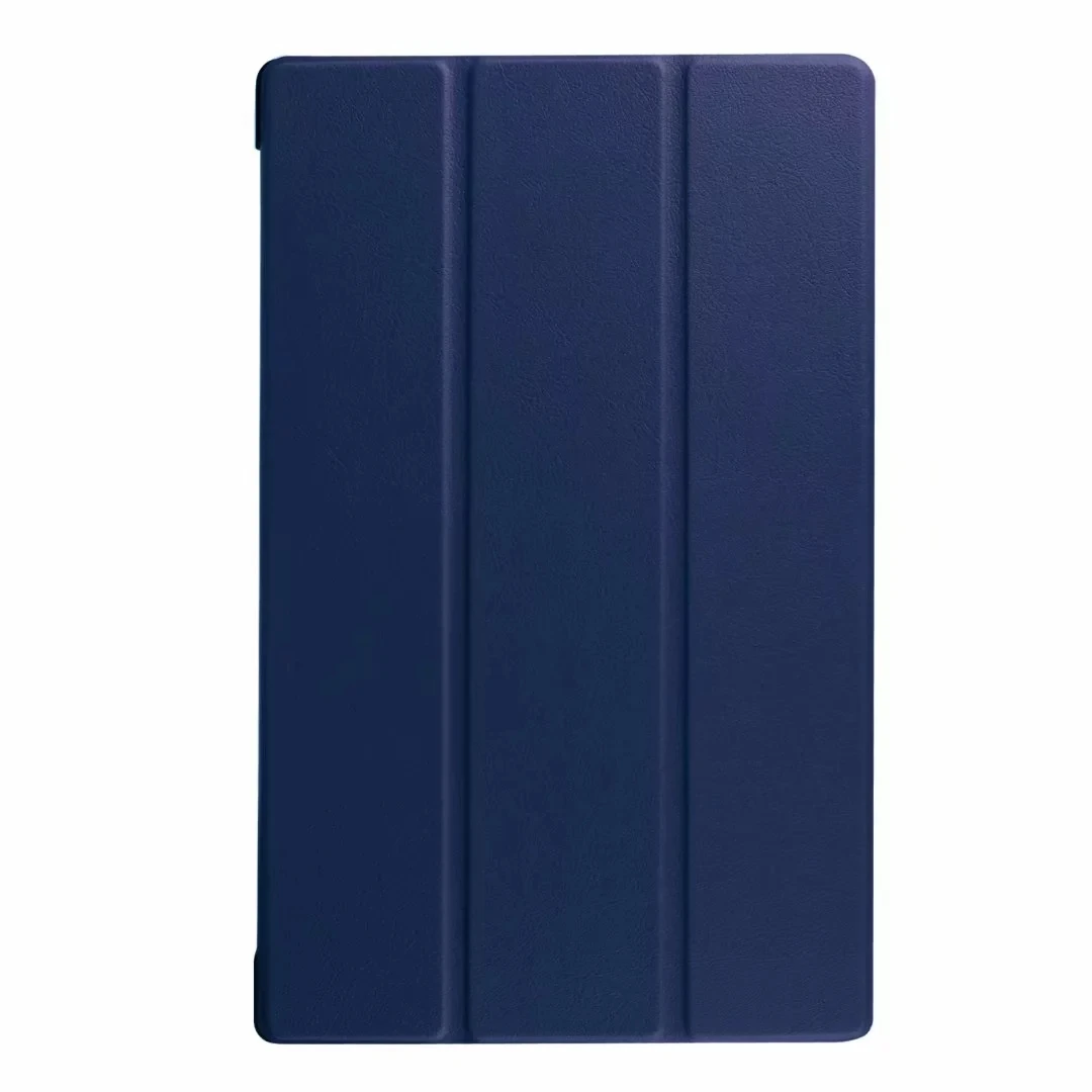 Тонкий чехол для Amazon Kindle Fire HD 10 9 поколения, смарт-чехол для планшета Kindle Fire HD 10, чехол 10,0 дюйма+ пленка+ стилус - Цвет: Тёмно-синий