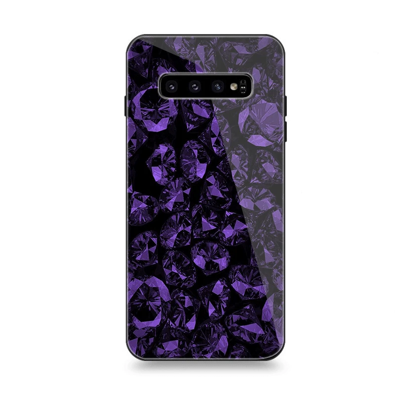 Чехол для телефона Стекло для samsung A70 A50 A30 A40 A20 A60 A10 S7 край S8 S9 S10 Plus Note 8 9 чехол в виде красивого бриллианта розовым алмазом