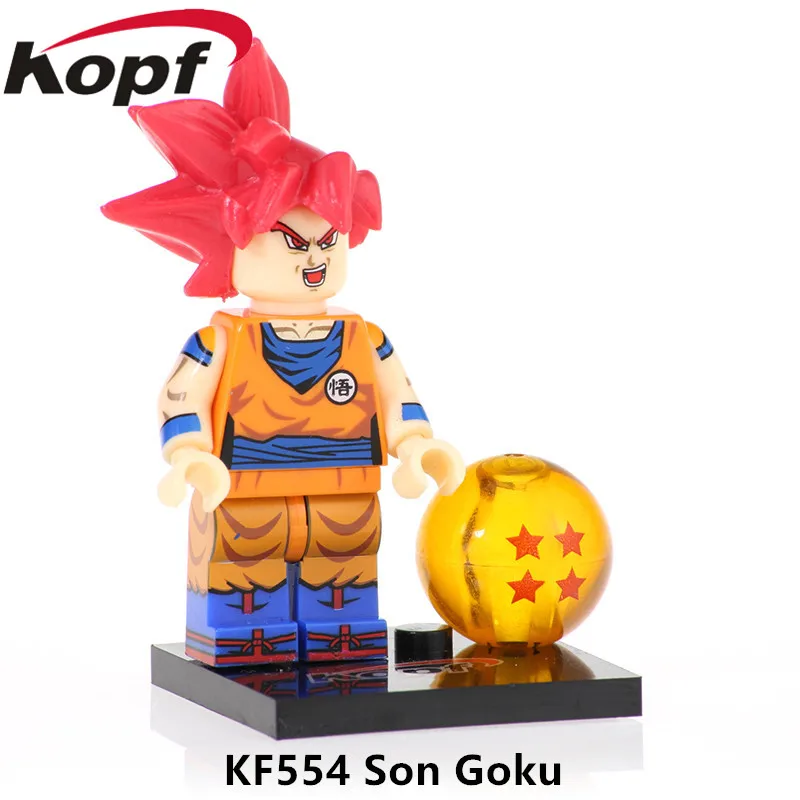 KF554 20Pcs No Box 20 шт. Dragon Ball Z фигурки Majin Buu Goku Ssj Xeno Vegeta строительный конструктор коллекция деталек Подарочные игрушки Модель Дети KF555 - Цвет: KF554 20Pcs No Box