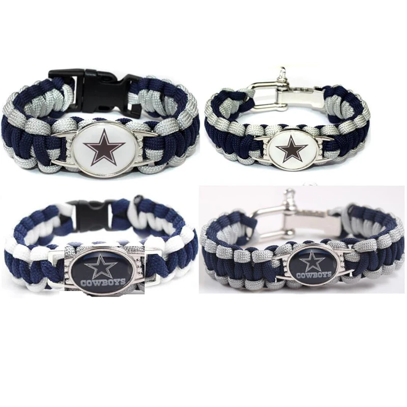 Браслет для выживания paracord Dallas Cowboys спортивные вентиляторы браслеты с футбольной