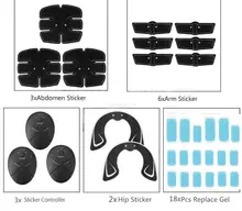  Ks-a002 black six muscle training abdominal toning instrument lazy man exercise fitness massage abdominal muscle tape 