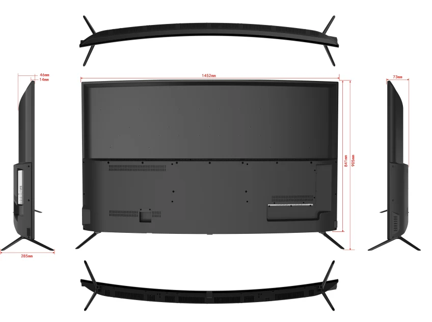 Светодиодный wifi tv 65 ''или 70'' дюймовый изогнутый СВЕТОДИОДНЫЙ smart tv