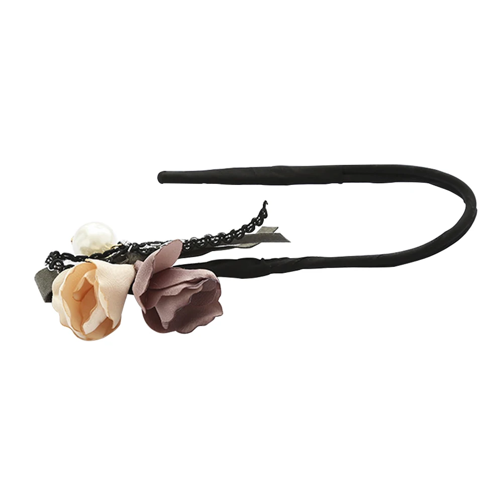 Double Flowers Women With Pearls Tool Headband Wreath Fashion DIY Accessories Magic Hair Styling Daily Gift 1 Double Flowers Women With Pearls Tool Headband Wreath Fashion DIY Accessories Magic Hair Styling Daily Gift 5