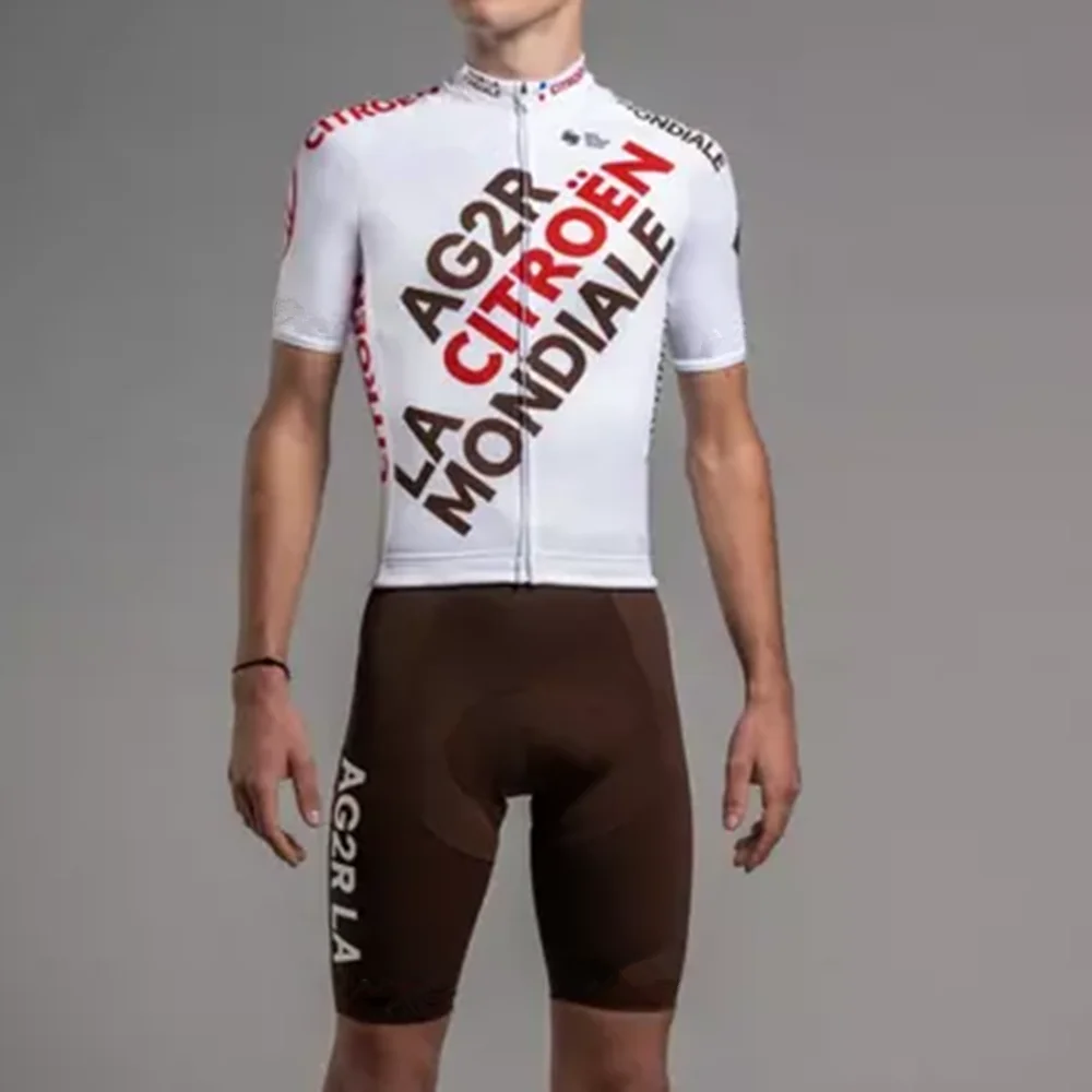 Новинка 2021 одежда для велосипедной команды AG2R LA CITROEN World комплекты велосипедных Джерси Мужская