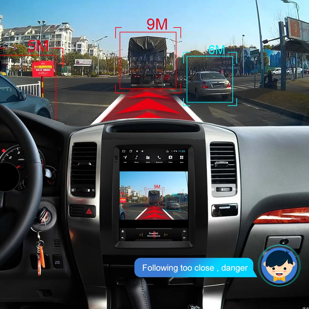 Perfect Isudar H53 Vertical 1 Din Android Auto Radio For Toyota/Prado 120 2004-2009 GPS Car Multimedia RAM 4G ROM 64G FM For Telsa Model 1