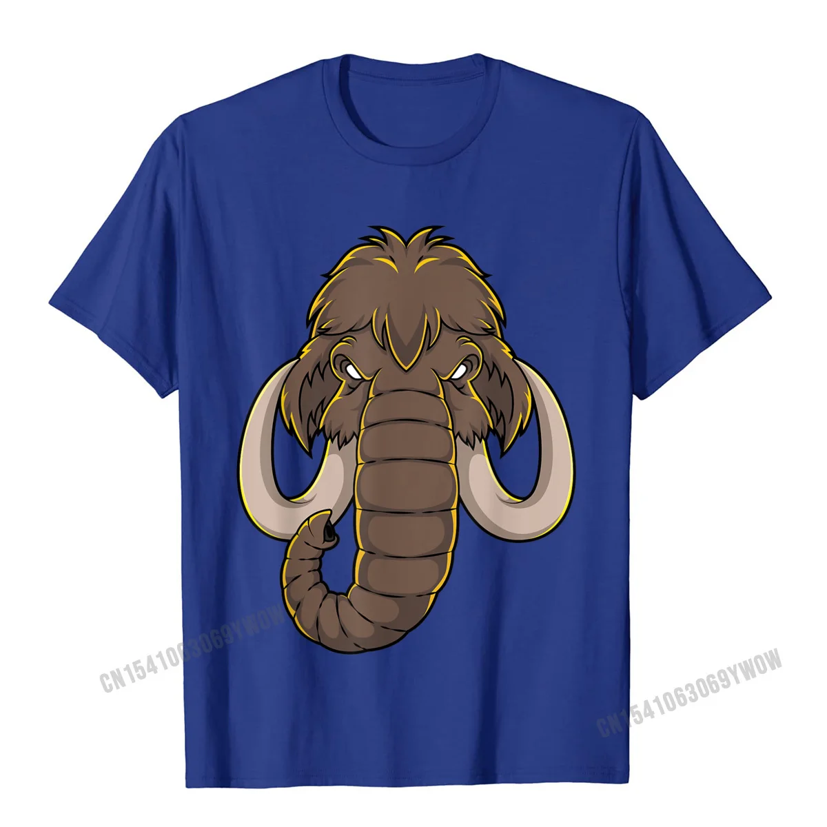 Camisa Crew Neck Tshirts Summer/Autumn T Shirt Short Sleeve Cheap 100% Cotton Cool Tops T Shirt Birthday Men's Woolly Mammoth Shirt Extinct Prehistoric Animal Lover Gift T-Shirt__750 blue