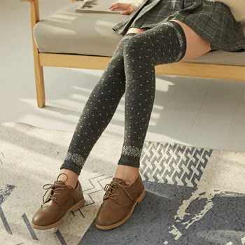 

KANCOOLD Girls Ladies Acrylic Thick Women Thigh High OVER the KNEE Long Solid Stockings Warm Casual Happy Funny stockings Jan2