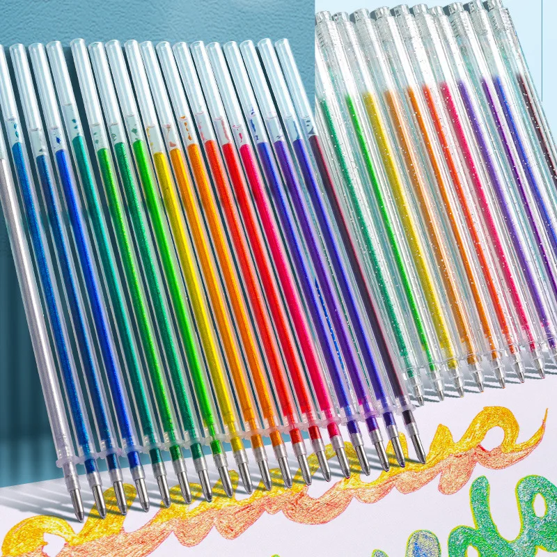 Glitter Gel Pens Coloring Books  Glitter Gel Pen Coloring Set - 24pc/set  Colors Gel - Aliexpress